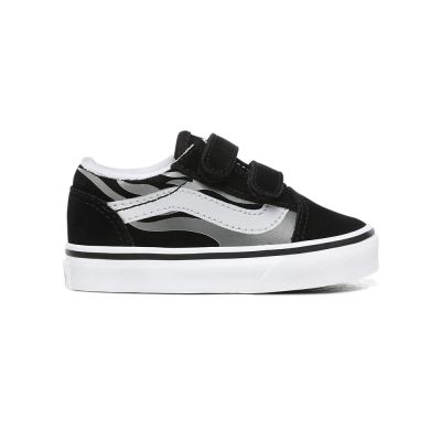 Vans Suede Flame Old Skool V - Çocuk Spor Ayakkabı (Siyah)